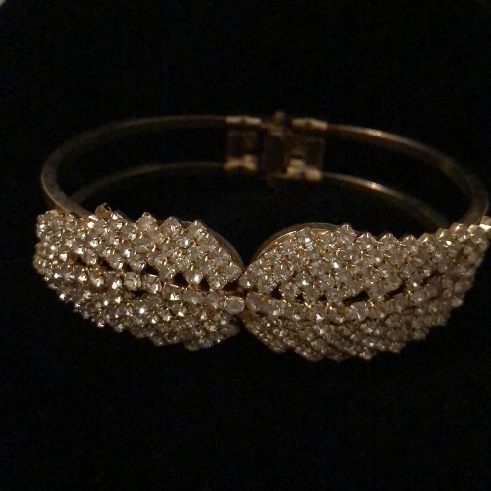 Crystal costume jewellery cuff